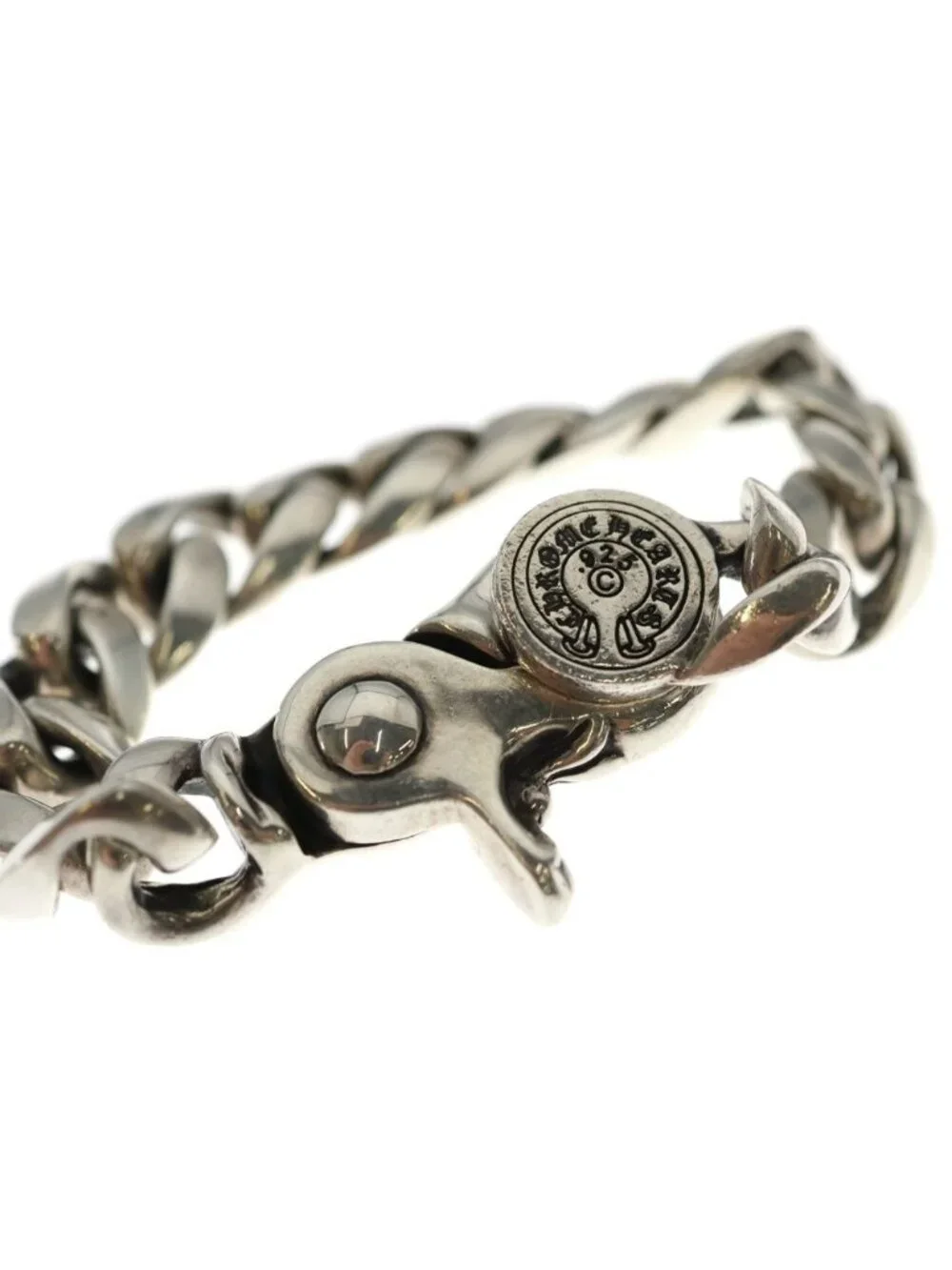 Chrome Hearts Clsc Chn Lnk Classic Link Clip Bracelet 13 Links Silver